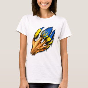 Camiseta Me Mantengo Con Escudo De Armas De Ucrania Apoyo A