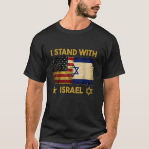 Camiseta Me mantengo con Israel Bandera de América