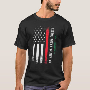 Camiseta Me mantengo con la idea de apoyo afgano de Afganis