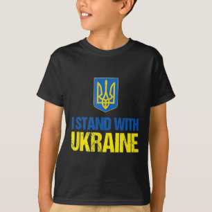 Camiseta Me mantengo con Ucrania Apoyo americano Bandera uc