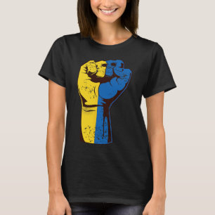 Camiseta Me mantengo con Ucrania Bandera ucraniana Puño Ucr