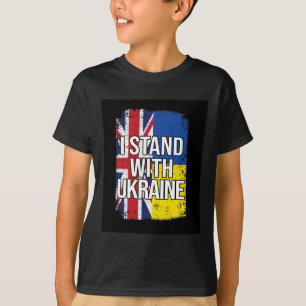 Camiseta Me mantengo con Ucrania Británico Reino Unido Ucra
