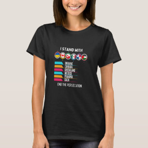 Camiseta Me mantengo con Ucrania Canadá Gaza Fin Persecució