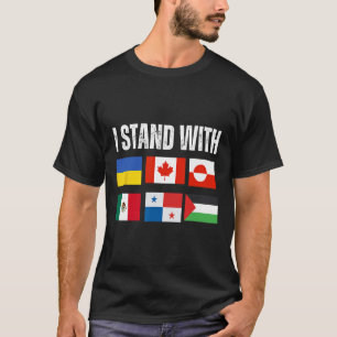 Camiseta Me mantengo con Ucrania Canadá Groenlandia México 