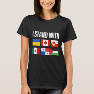 Camiseta Me mantengo con Ucrania Canadá Groenlandia México 