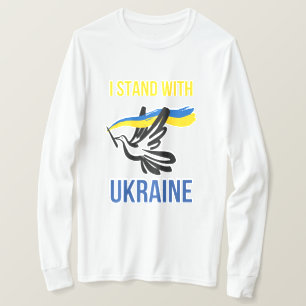 Camiseta Me mantengo con Ucrania – Diseño de paloma de la p