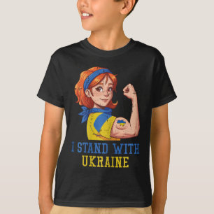 Camiseta Me mantengo con Ucrania Mujer fuerte Mujeres irrom