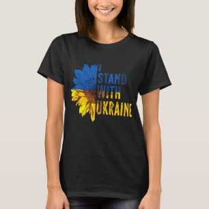 Camiseta Me mantengo con Ucrania. Símbolo de girasol de Paz