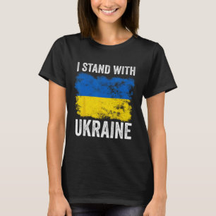 Camiseta Me mantengo con Ucrania vintage bandera ucraniana
