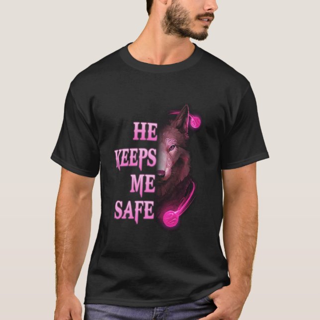 Camiseta Me Mantiene A Salvo, Me Mantiene Lobos De Pareja S (Anverso)
