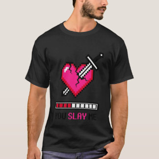 Camiseta Me Matas Jugador San Valentín Arte Pixelado 8 Bits