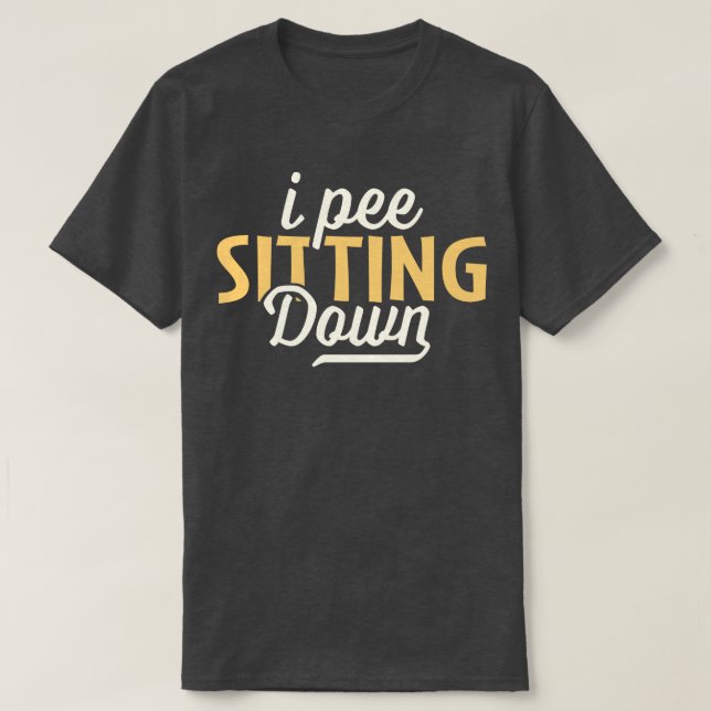 Camiseta Me meo sentado (Diseño del anverso)