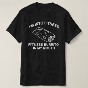 Camiseta me meto en el burrito de fitness en mi boca