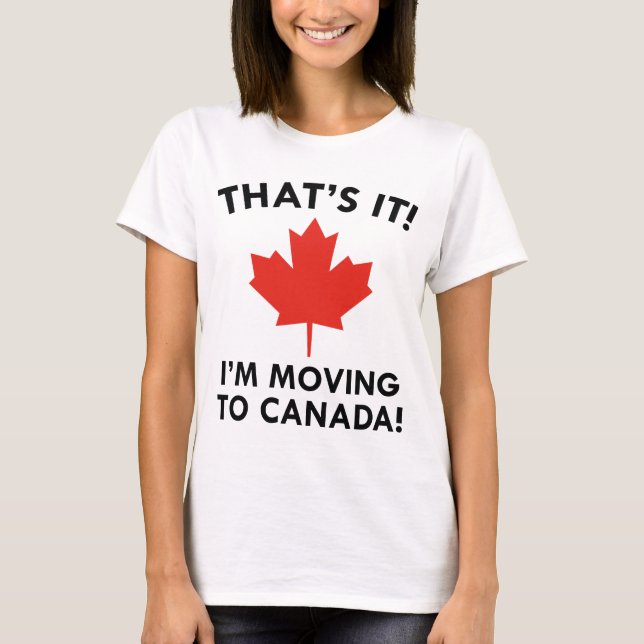 Camiseta Me mudo a Canadá (Anverso)