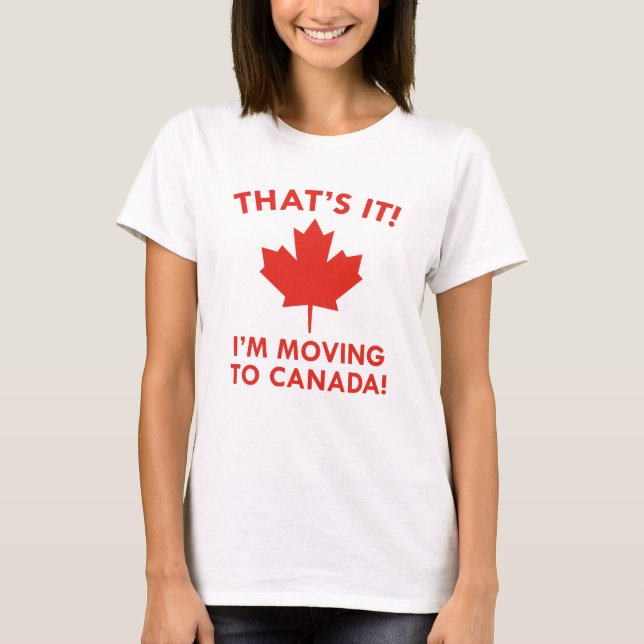Camiseta Me mudo a Canadá (Anverso)