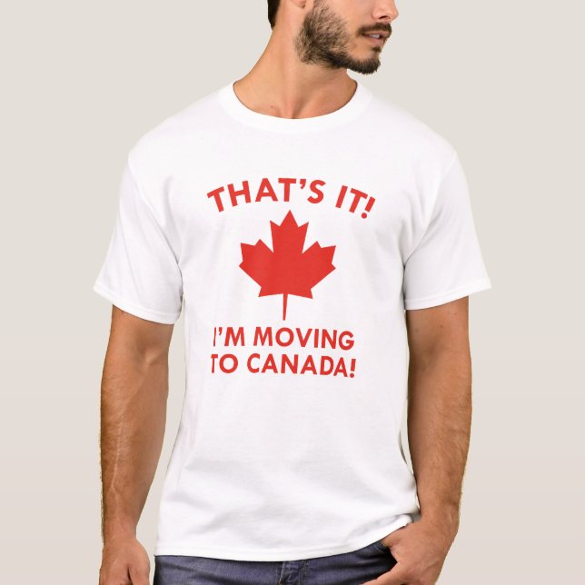 Camiseta Me mudo a Canadá (Anverso)