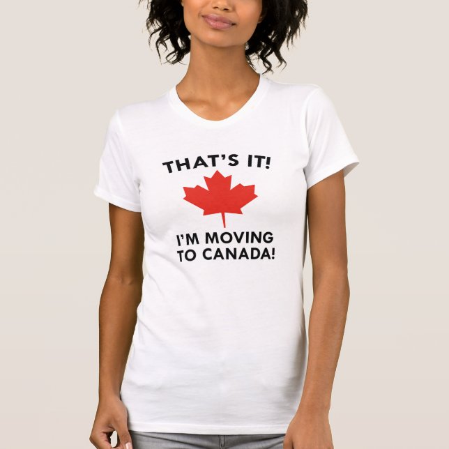 Camiseta Me mudo a Canadá (Anverso)