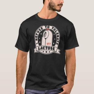Camiseta Me Niego A Tolerar La Leche Graciosa Vintina Retro