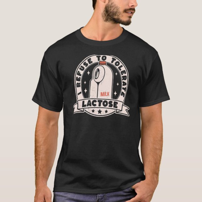 Camiseta Me Niego A Tolerar La Leche Graciosa Vintina Retro (Anverso)