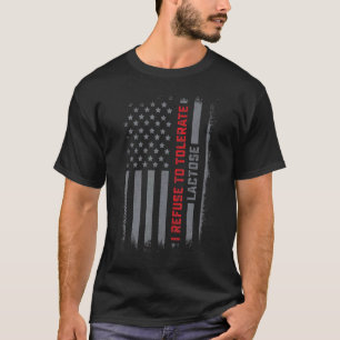 Camiseta Me niego a tolerar la Leche Intolerante Láctea Lac