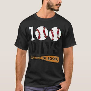 Camiseta Me Ocupé De 100 Días De Béisbol Escolar 100 Días B