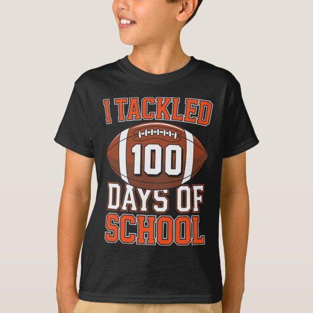 Camiseta Me Ocupé De 100 Días De Fútbol Escolar 100 Días Bo (Anverso)
