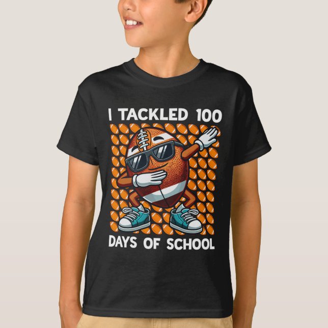 Camiseta Me Ocupé De 100 Días De Fútbol Escolar 100 Días De (Anverso)