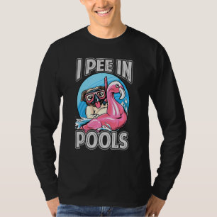 Camiseta Me Orino En Piscinas   Perro  Chistes De Piscinas 