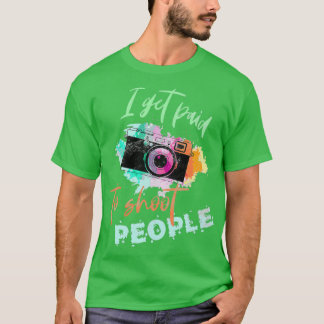 Camiseta Me pagan para disparar regalos a la gente a los fo