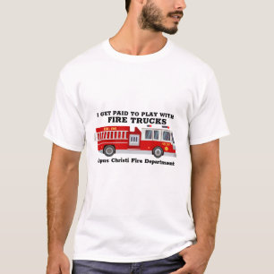 Camiseta Me pagan para jugar con camiones de bomberos