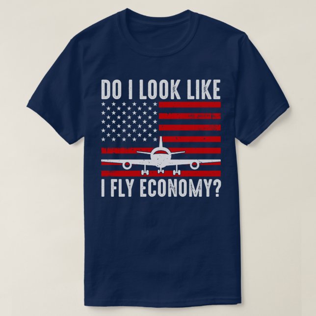 Camiseta ¿Me Parece Que Vuelo A La Economía? (Diseño del anverso)