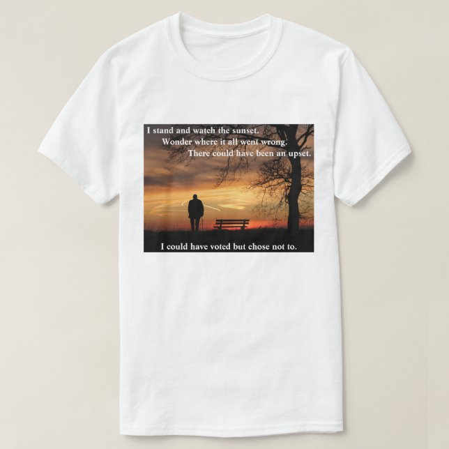 Camiseta Me paro y veo la puesta de sol. (Diseño del anverso)