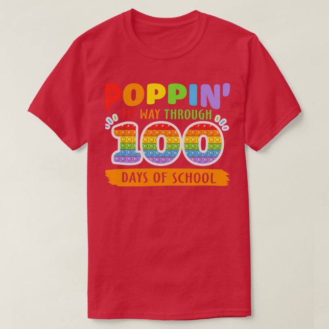 Camiseta me paso a través de 100 días de clases 10 (Diseño del anverso)