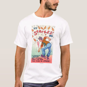 Camiseta Me pega, bolos del hombre del dibujo animado