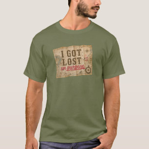 Camiseta Me Perdí a Propósito Mapa Antiguo