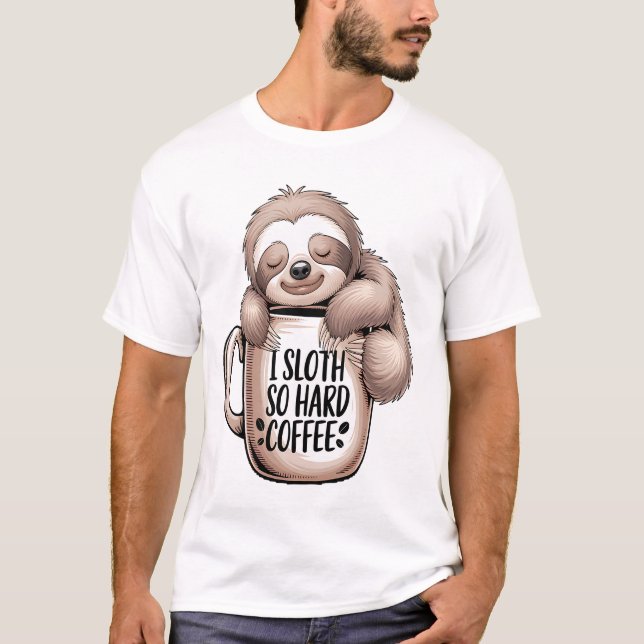 Camiseta Me perezoso sin café (Anverso)