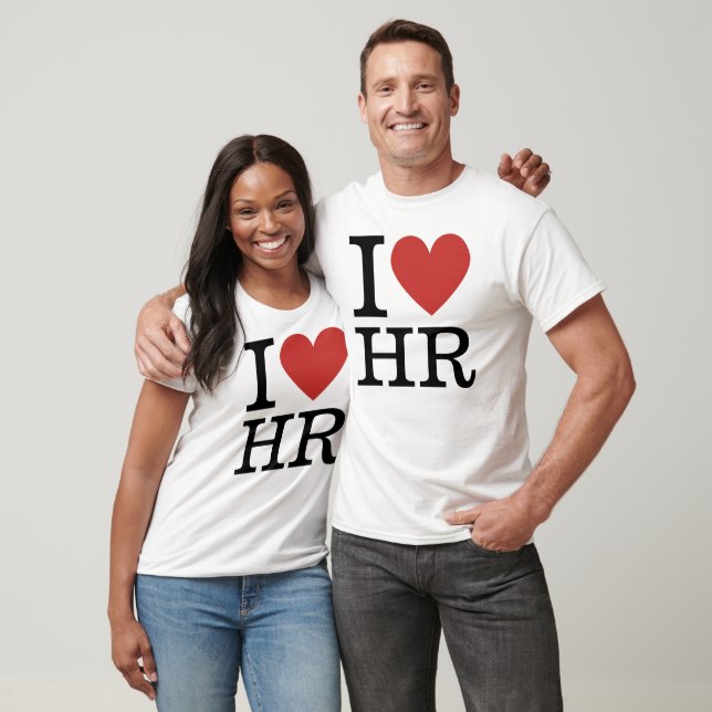 Camiseta Me ❤️ Personalizado de Recursos Humanos (Unisexo)