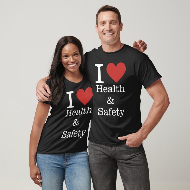 Camiseta Me ❤️ PERSONALIZADO de Salud y Seguridad (para emp (Unisexo)