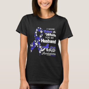 Camiseta Me pongo azul blanco por mi esposo - conciencia de