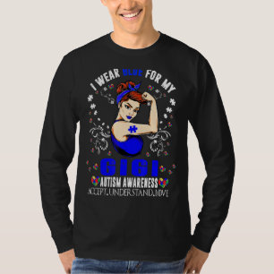 Camiseta Me Pongo Azul Por Mi Abuela Gigi Autism Awareness 