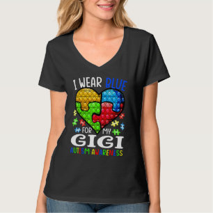 Camiseta Me Pongo Azul Por Mi Conciencia De Autismo Gigi.