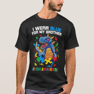 Camiseta Me pongo azul por mi hermano autista hermano Dinos