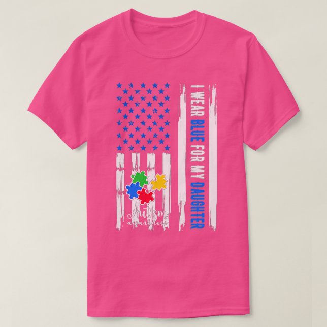 Camiseta Me Pongo Azul Por Mi Hija Mes De Conciencia Sobre  (Diseño del anverso)