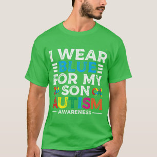 Camiseta Me pongo azul por mi hijo amor apoyo autismo amigo