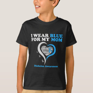 Camiseta Me Pongo Azul Por Mi Mamá Diabetes Conciencia De G