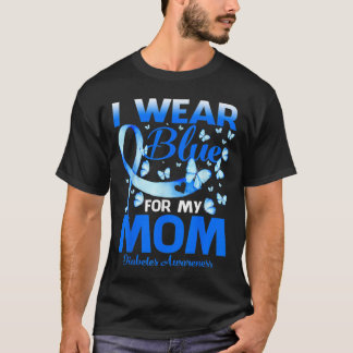 Camiseta Me Pongo Azul Por Mi Mamá Diabetes Mes De Concienc