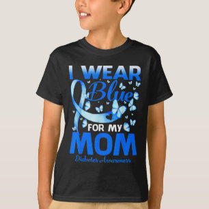 Camiseta Me Pongo Azul Por Mi Mamá Diabetes Mes De Concienc
