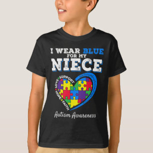 Camiseta Me Pongo Azul Por Mi Niña Tía Tío Autism Awarene