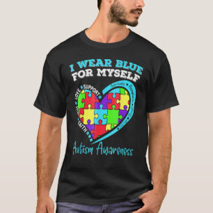 Camiseta Me Pongo Azul Por Mí Rompecabezas del Corazón Con