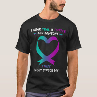 Camiseta Me pongo azul verdoso y morado por alguien que ext